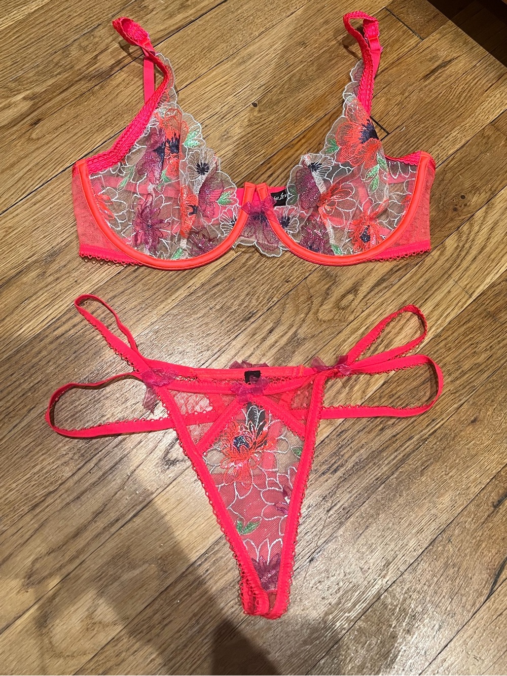 For Love & Lemons Zinnia Bra & Thong Set NWOT